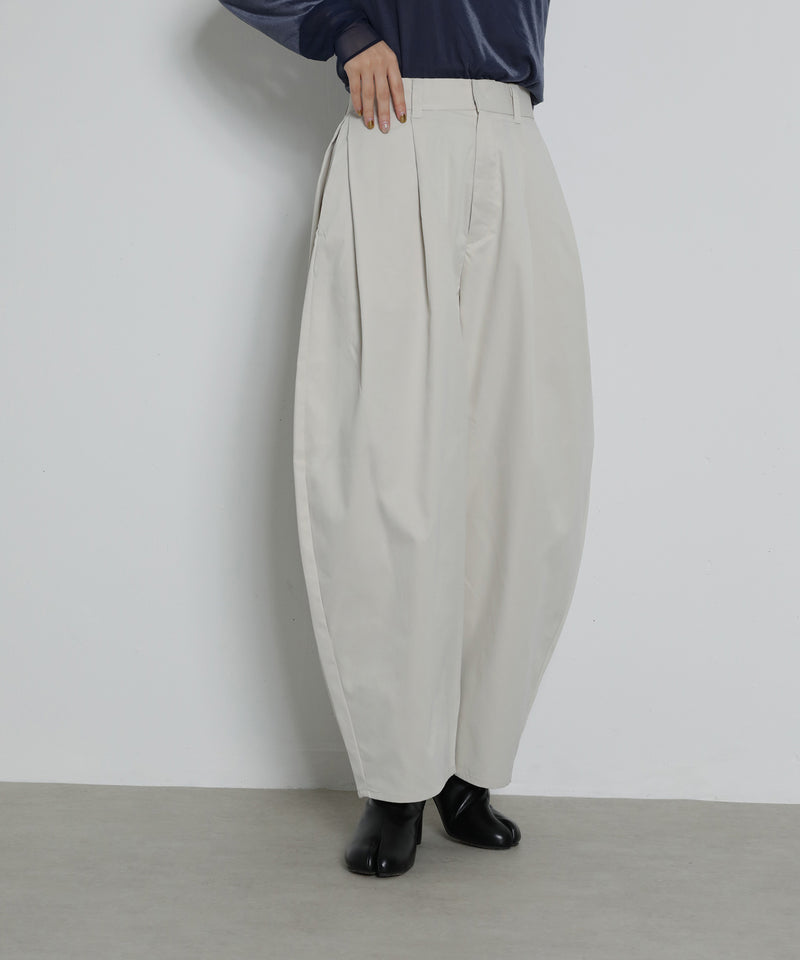 ミリタリー タック カーブパンツ