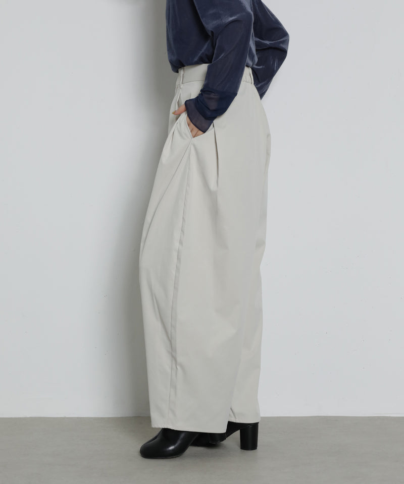 ミリタリー タック カーブパンツ