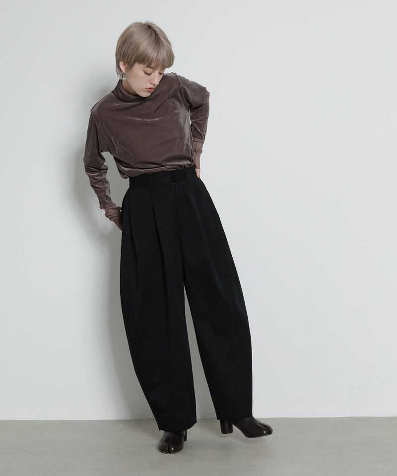 ミリタリー タック カーブパンツ