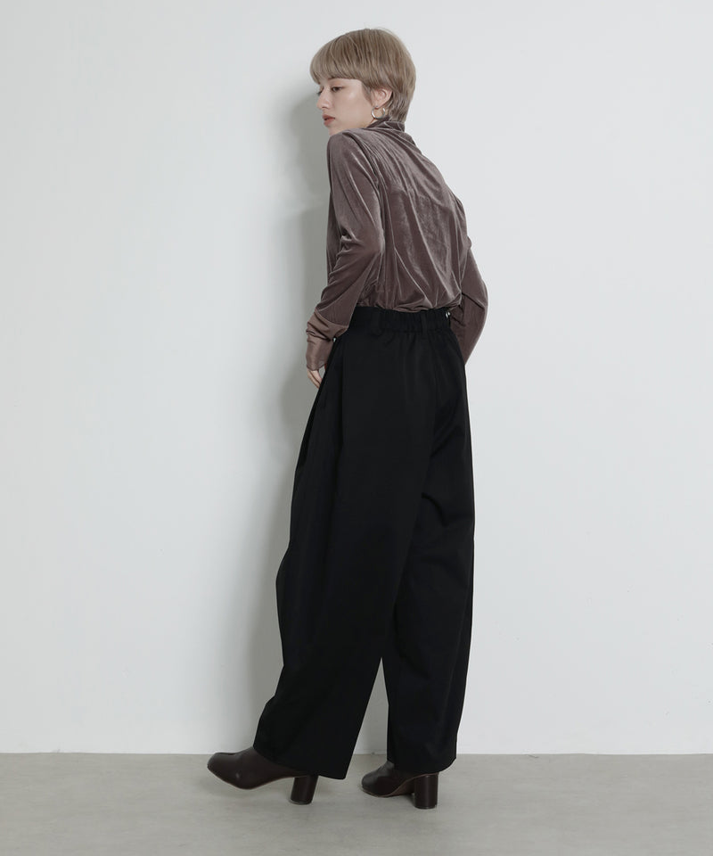 ミリタリー タック カーブパンツ