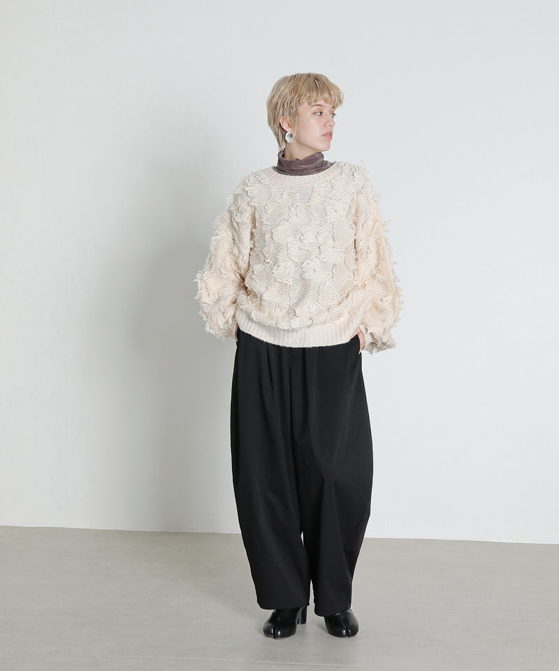 ミリタリー タック カーブパンツ