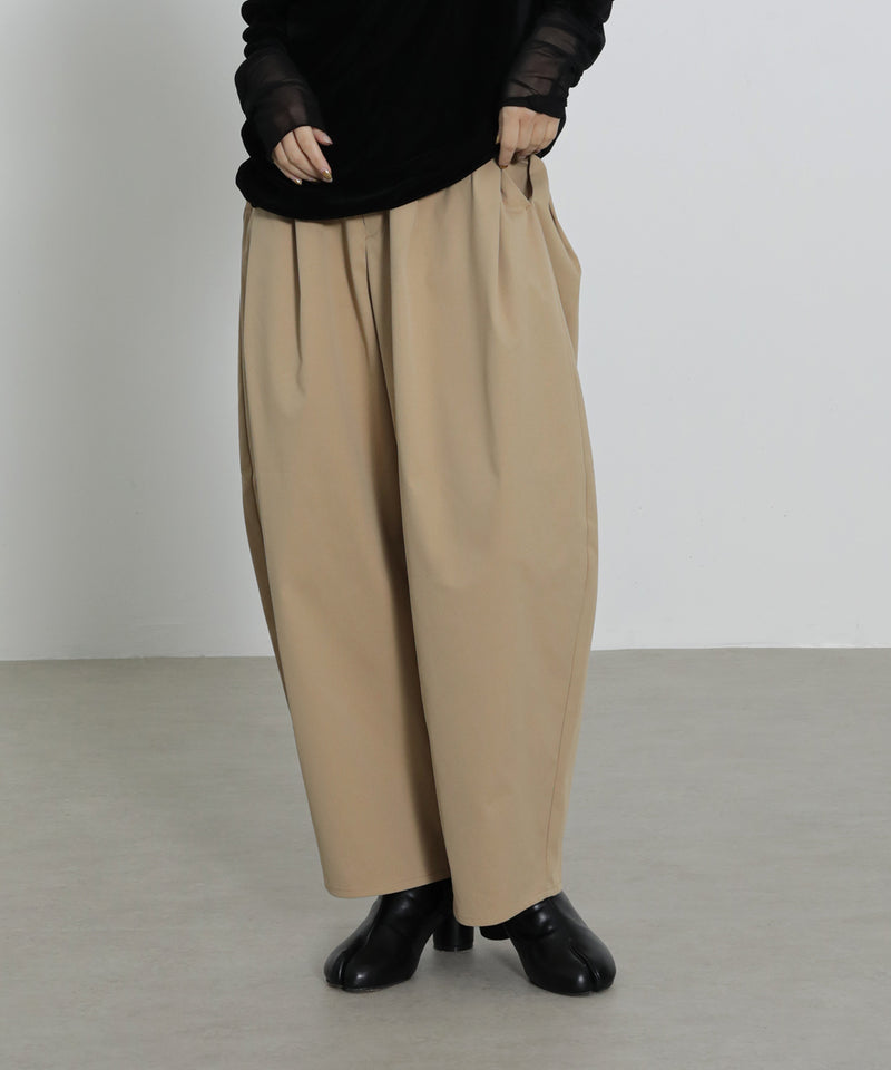 ミリタリー タック カーブパンツ