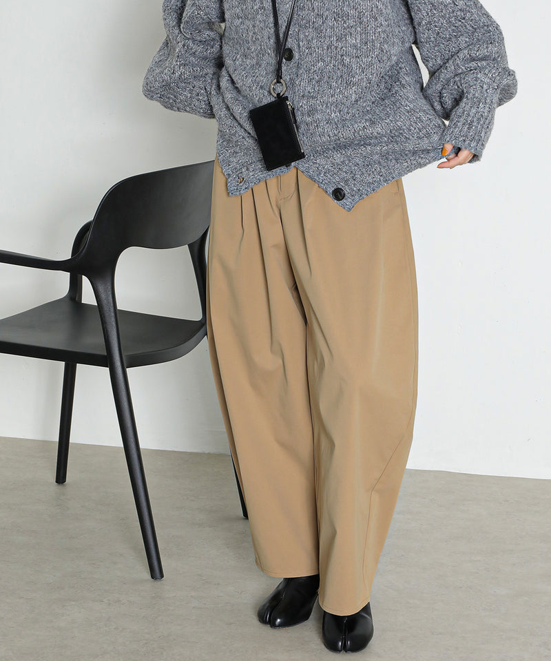 ミリタリー タック カーブパンツ