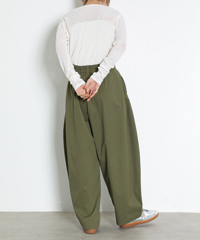 ミリタリー タック カーブパンツ