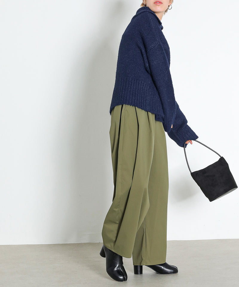 ミリタリー タック カーブパンツ