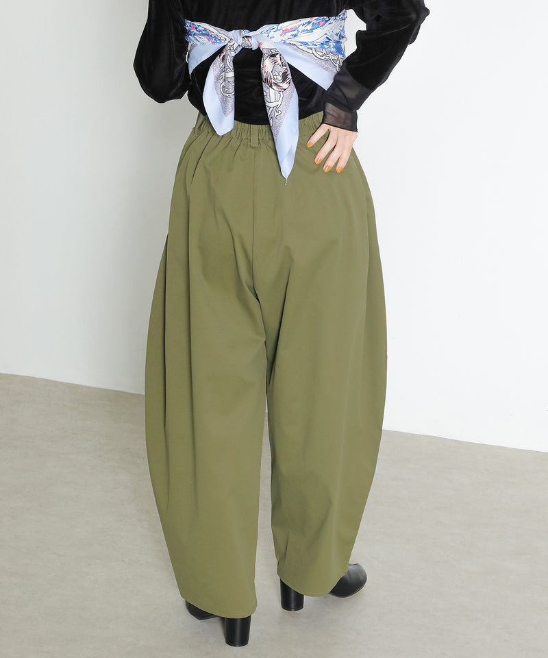 ミリタリー タック カーブパンツ