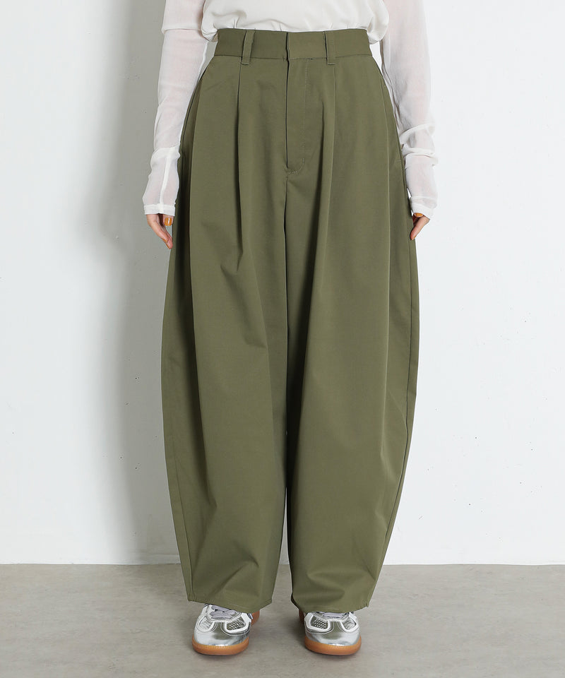 ミリタリー タック カーブパンツ