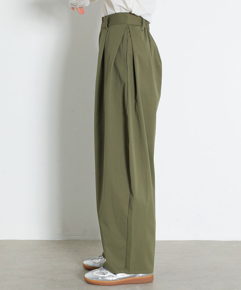 ミリタリー タック カーブパンツ