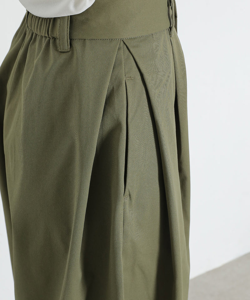 ミリタリー タック カーブパンツ