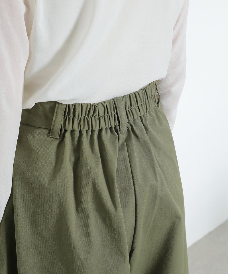 ミリタリー タック カーブパンツ