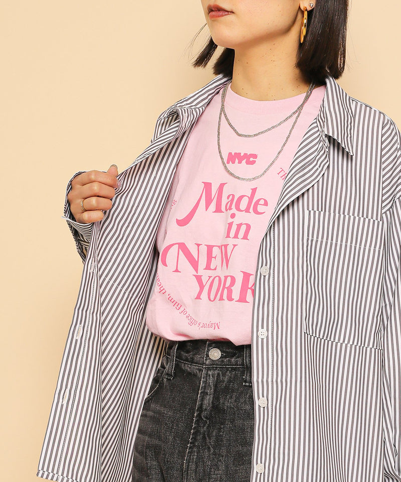 ダブルポケット ストライプ シャツ