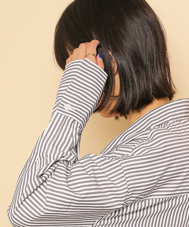 ダブルポケット ストライプ シャツ