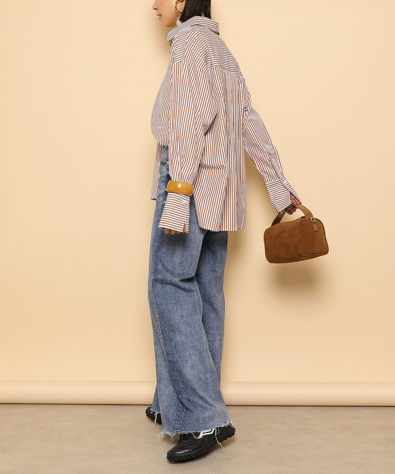 ダブルポケット ストライプ シャツ
