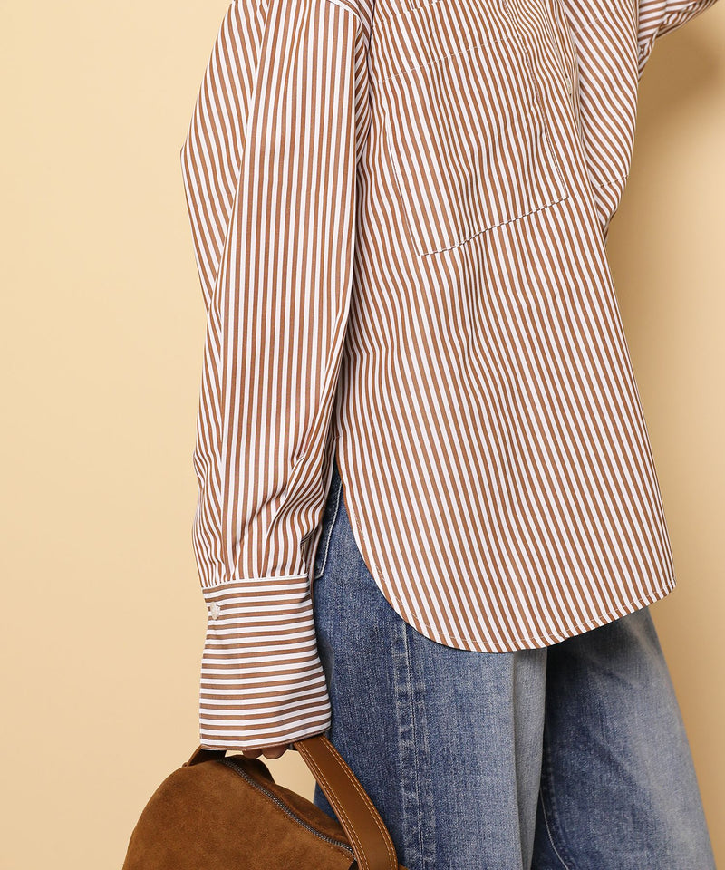 ダブルポケット ストライプ シャツ