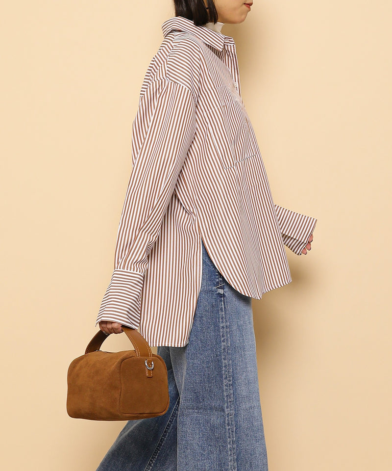 ダブルポケット ストライプ シャツ