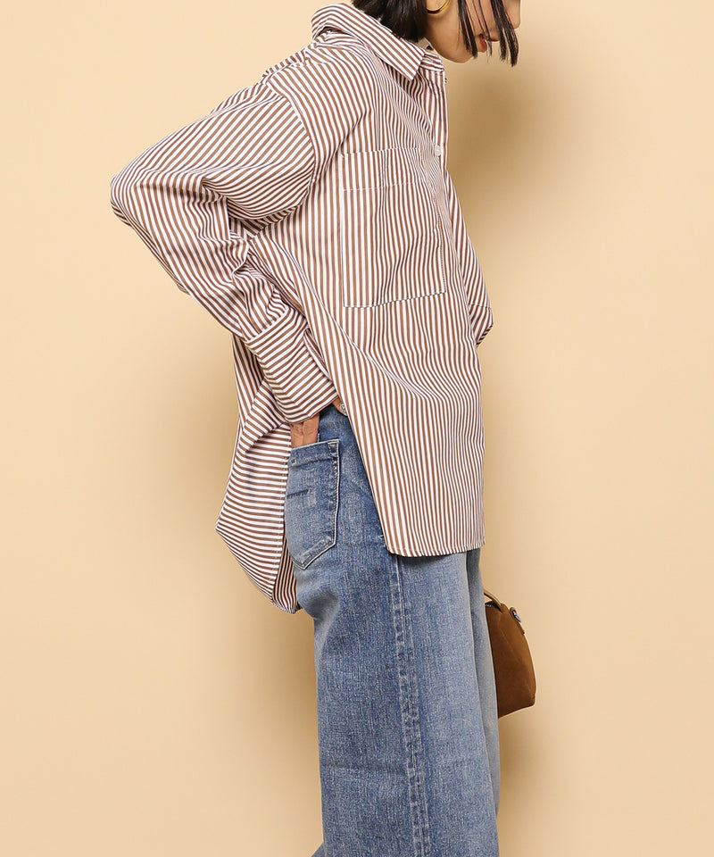 ダブルポケット ストライプ シャツ
