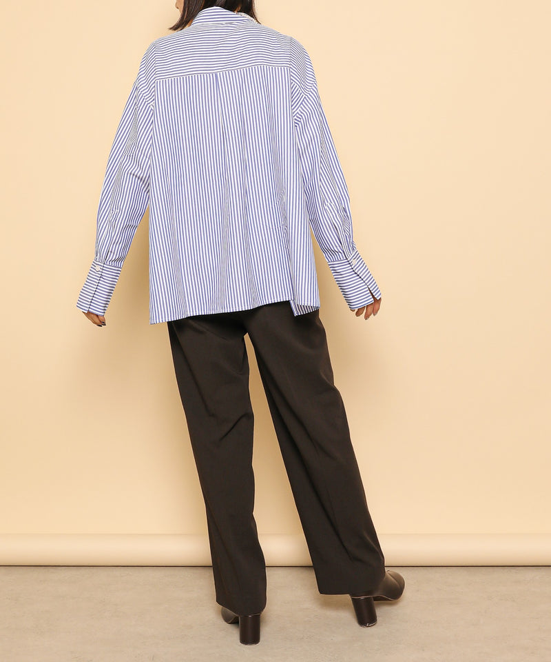 ダブルポケット ストライプ シャツ
