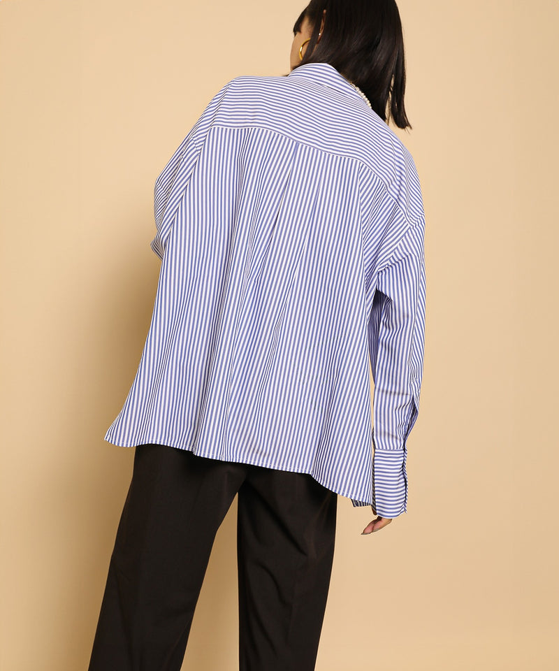 ダブルポケット ストライプ シャツ