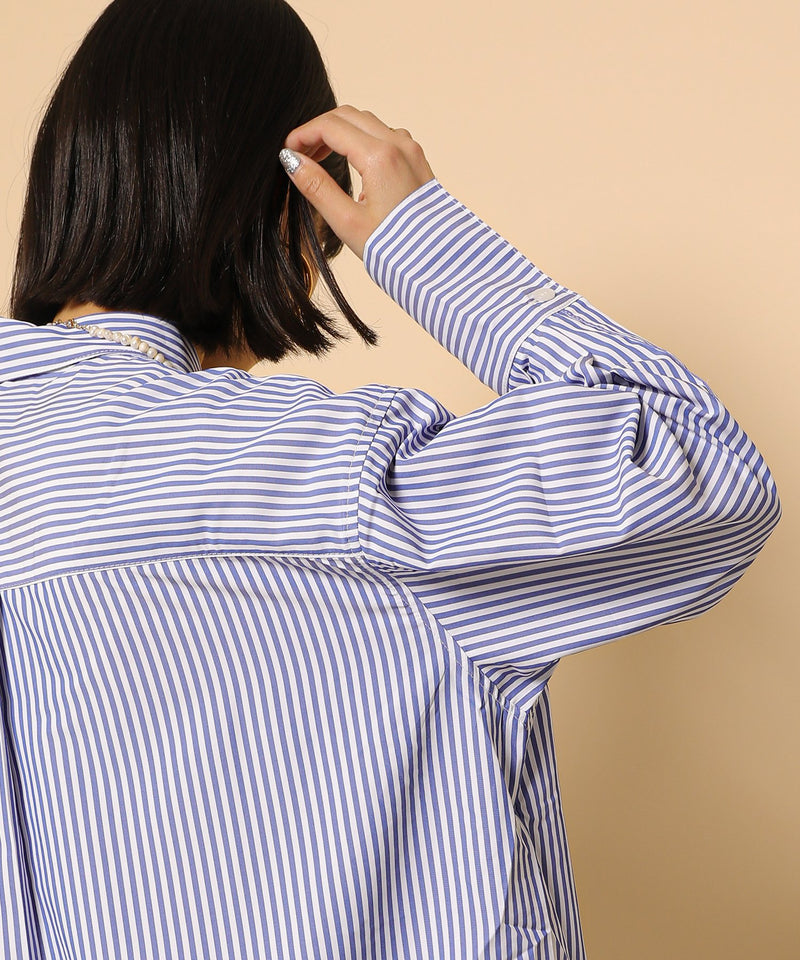 ダブルポケット ストライプ シャツ