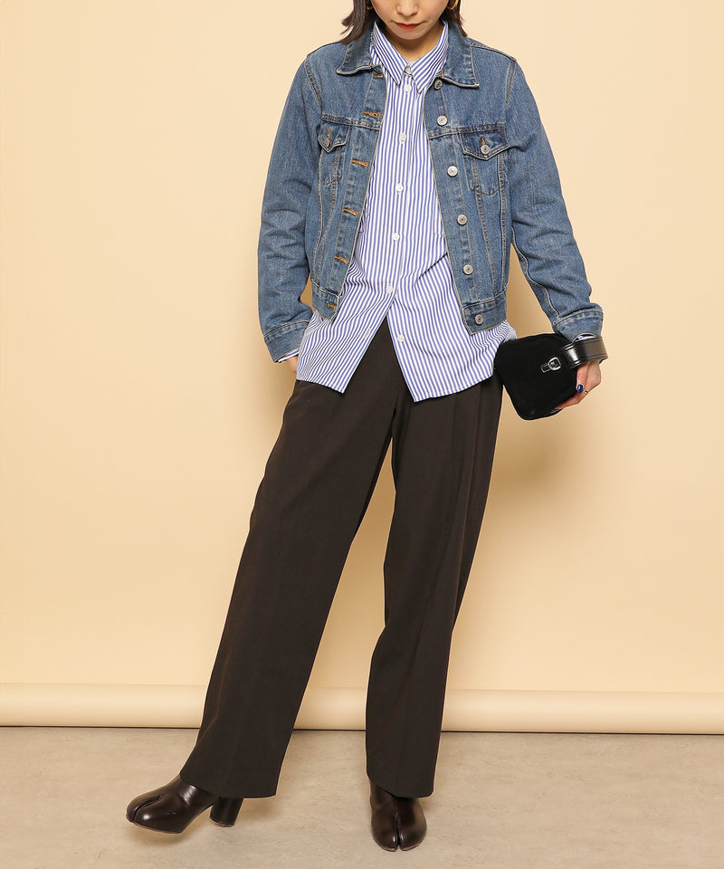 ダブルポケット ストライプ シャツ