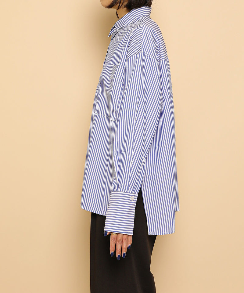 ダブルポケット ストライプ シャツ