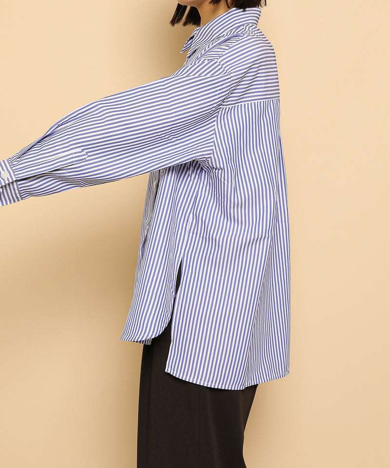 ダブルポケット ストライプ シャツ