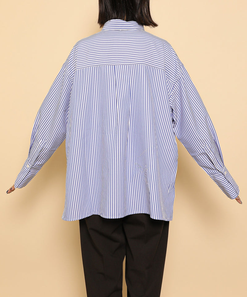 ダブルポケット ストライプ シャツ