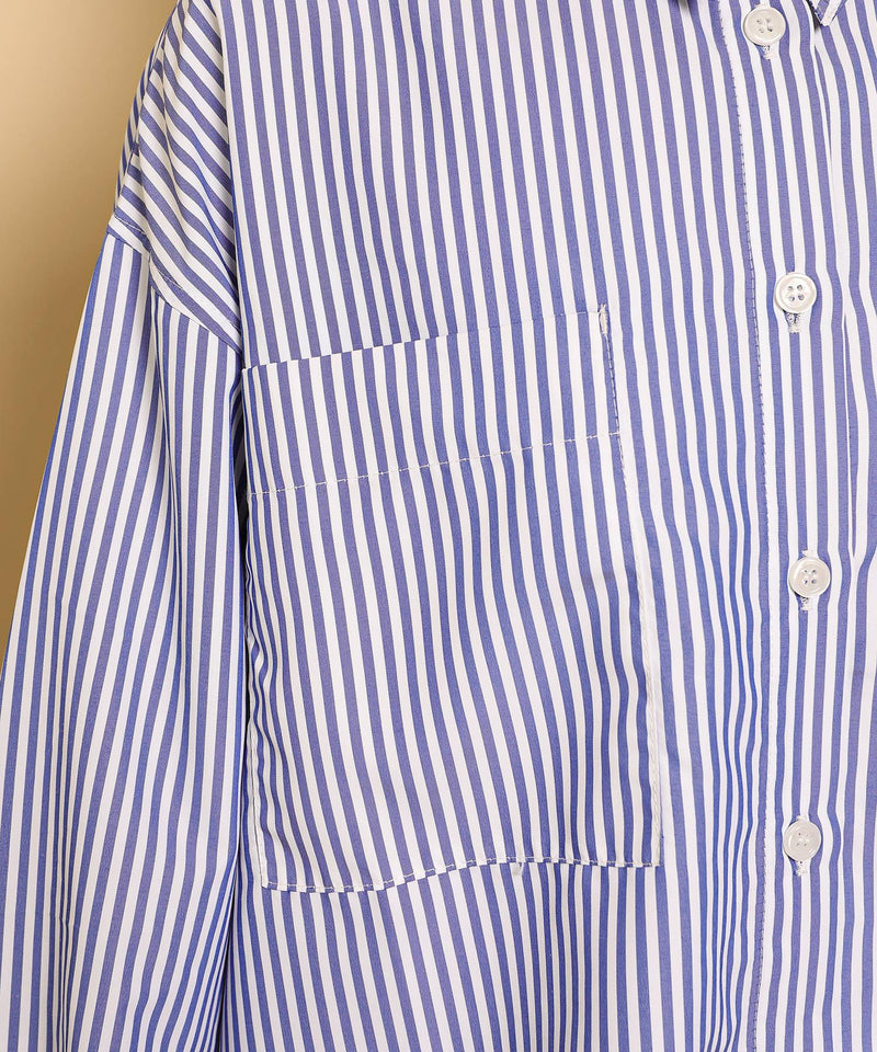ダブルポケット ストライプ シャツ