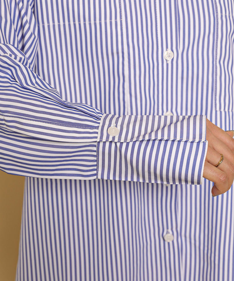 ダブルポケット ストライプ シャツ