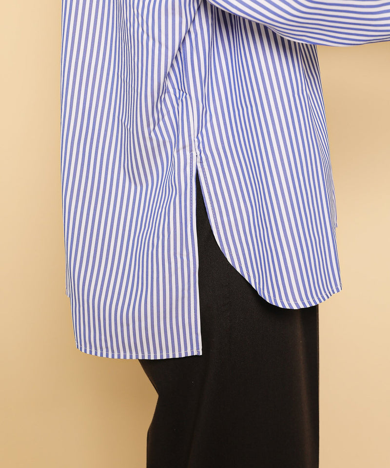 ダブルポケット ストライプ シャツ