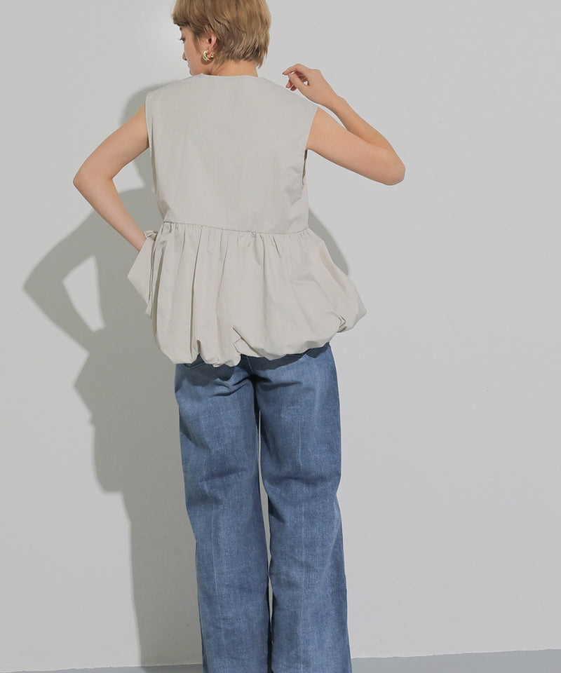 バルーン フロント ダブルジップ ベスト