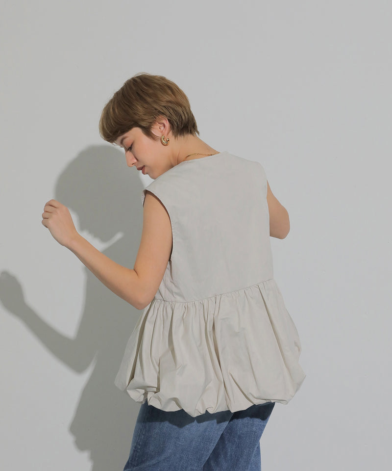 バルーン フロント ダブルジップ ベスト