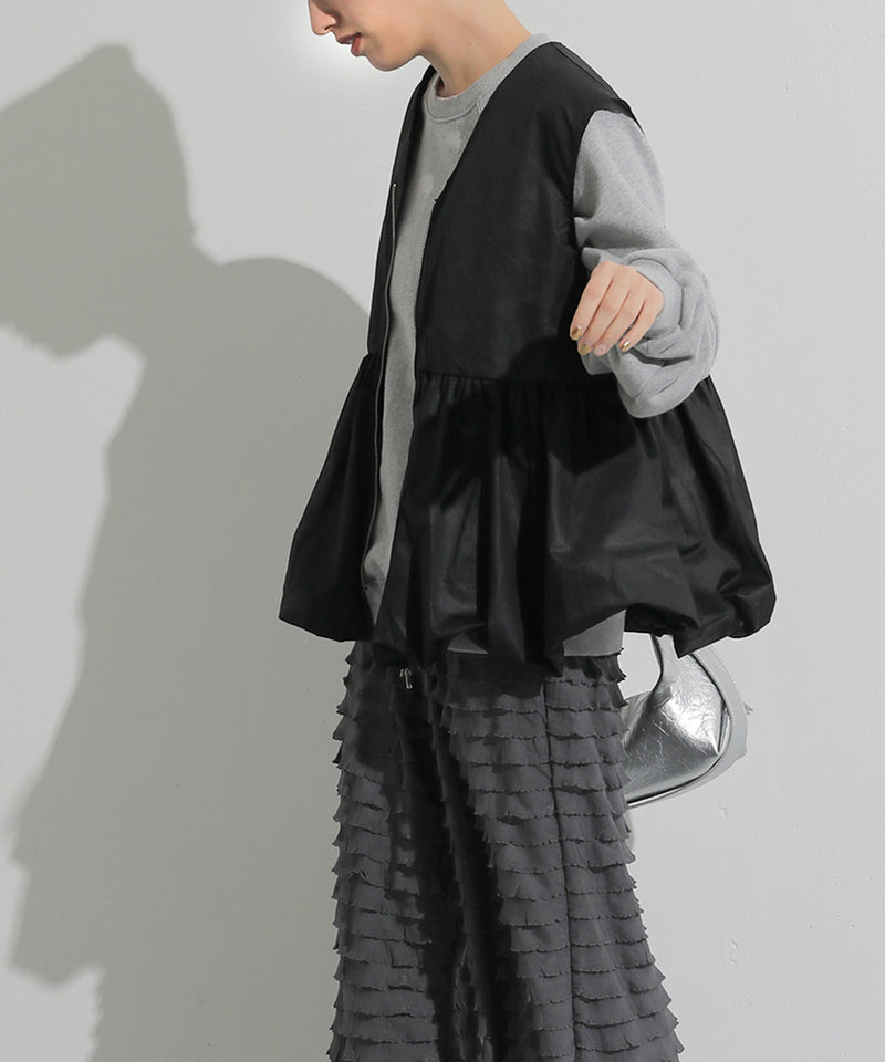 バルーン フロント ダブルジップ ベスト