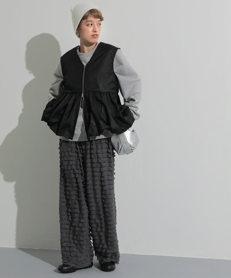 バルーン フロント ダブルジップ ベスト