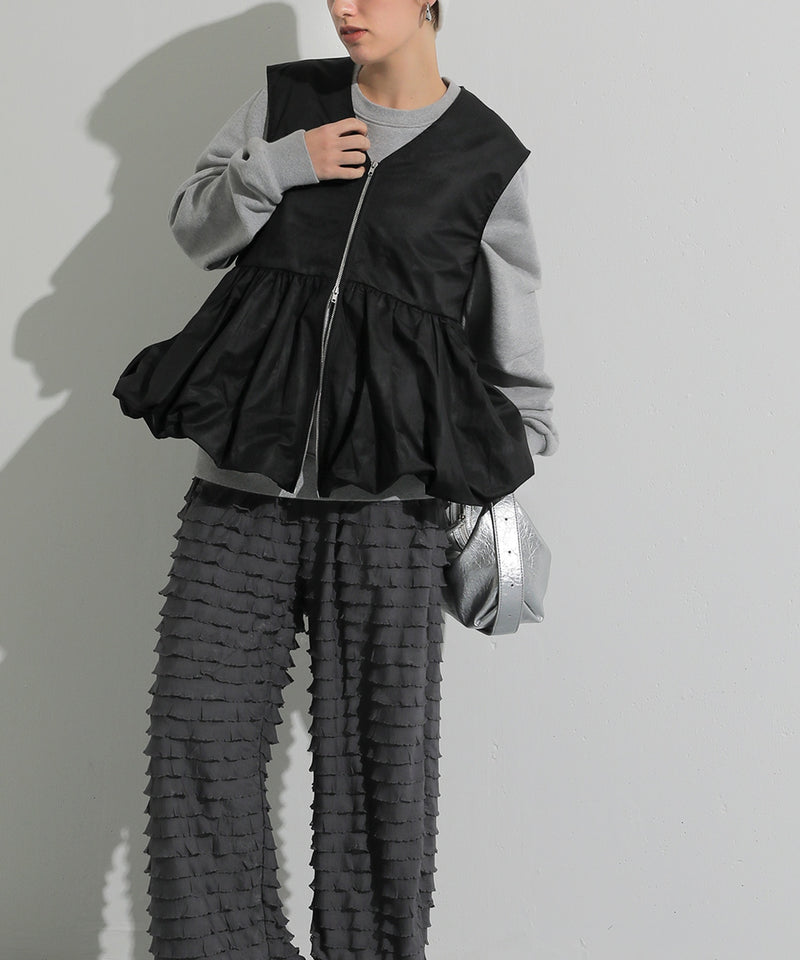 バルーン フロント ダブルジップ ベスト