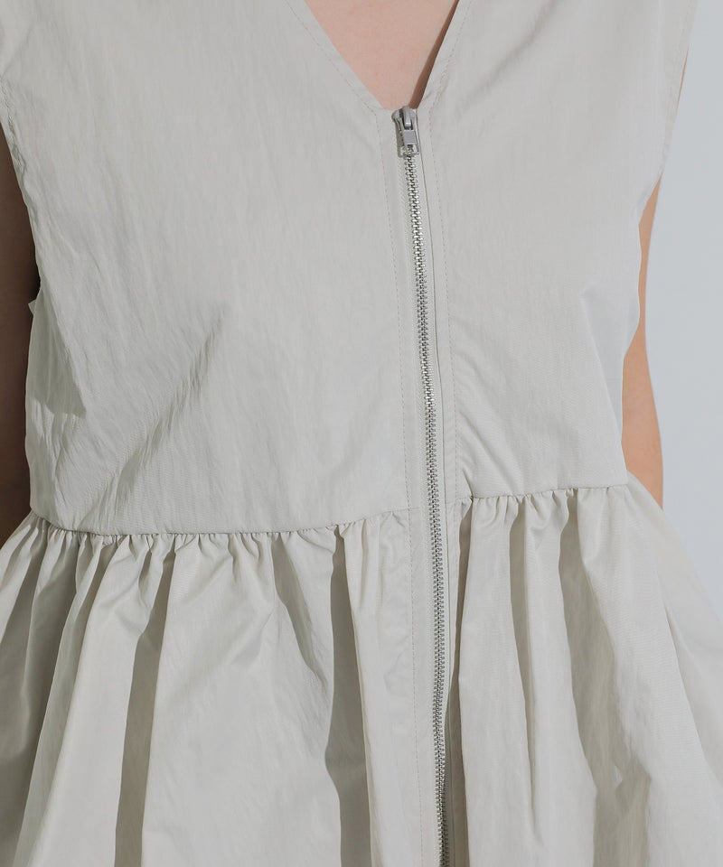 バルーン フロント ダブルジップ ベスト