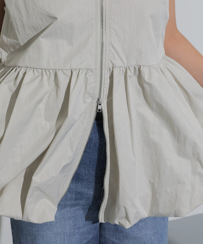 バルーン フロント ダブルジップ ベスト