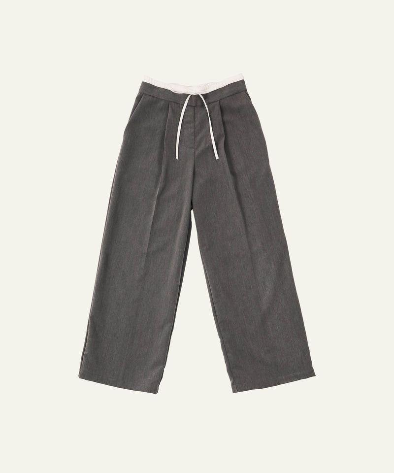 ピンストライプ ダブルウエストパンツ