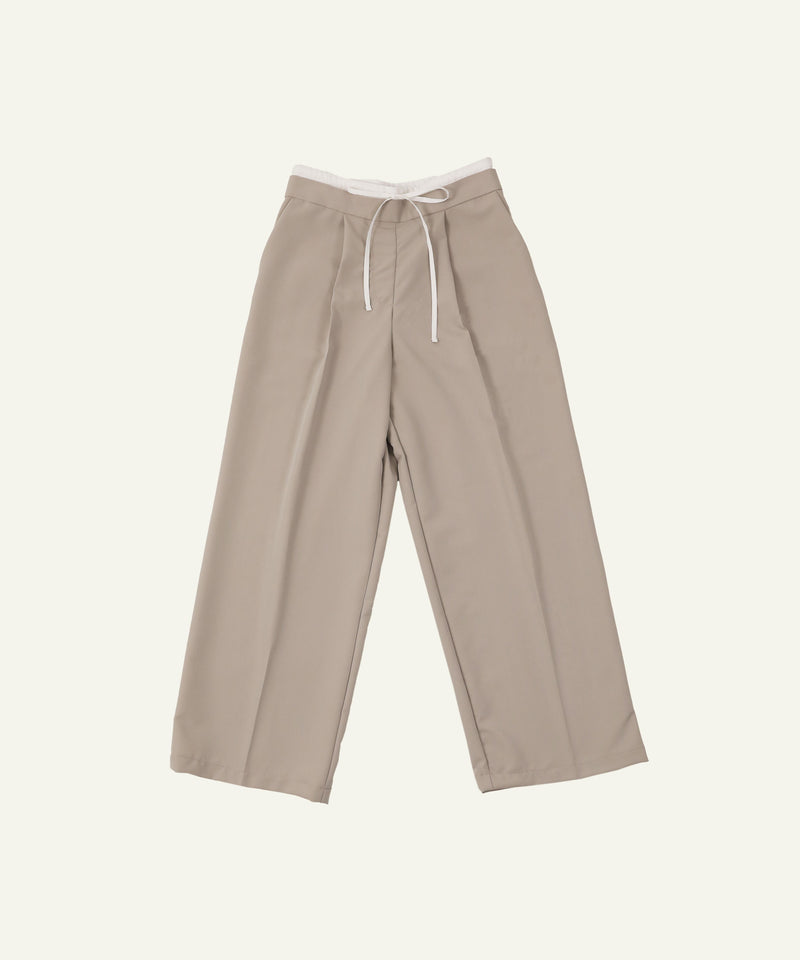 ピンストライプ ダブルウエストパンツ