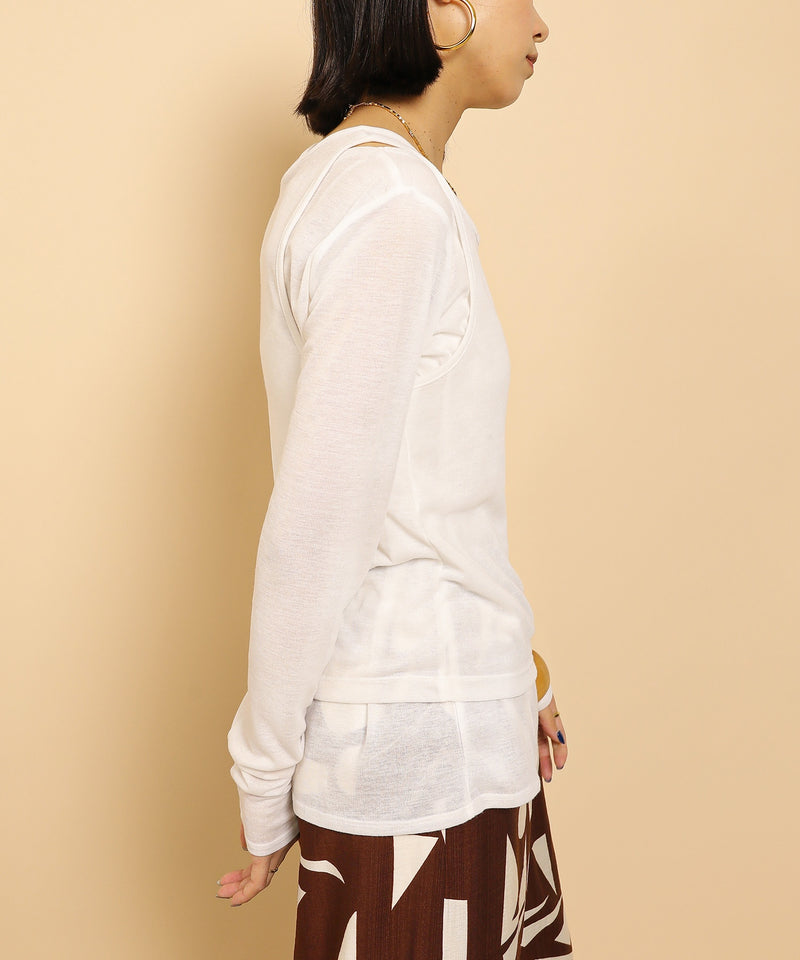 2set シアーリブ ロンT タンク トップスセット