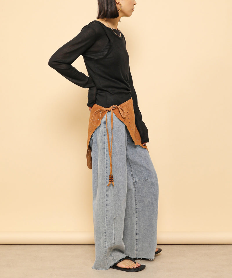 2set シアーリブ ロンT タンク トップスセット