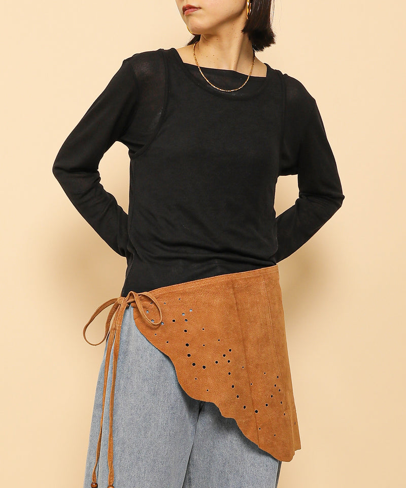 2set シアーリブ ロンT タンク トップスセット