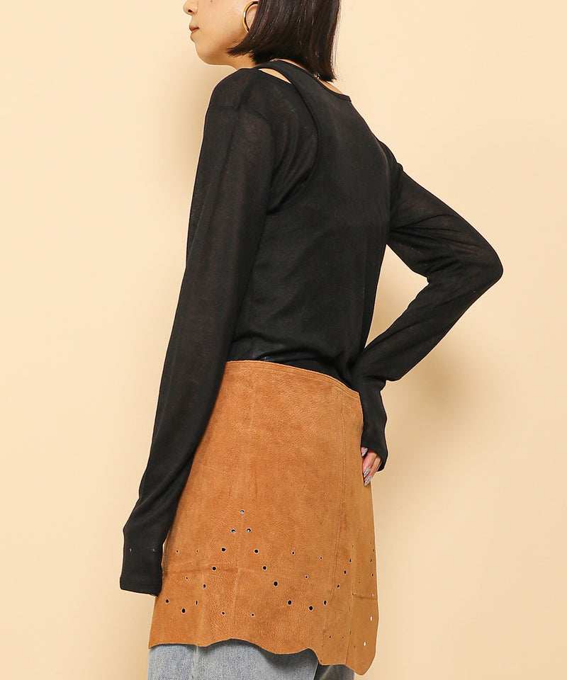 2set シアーリブ ロンT タンク トップスセット