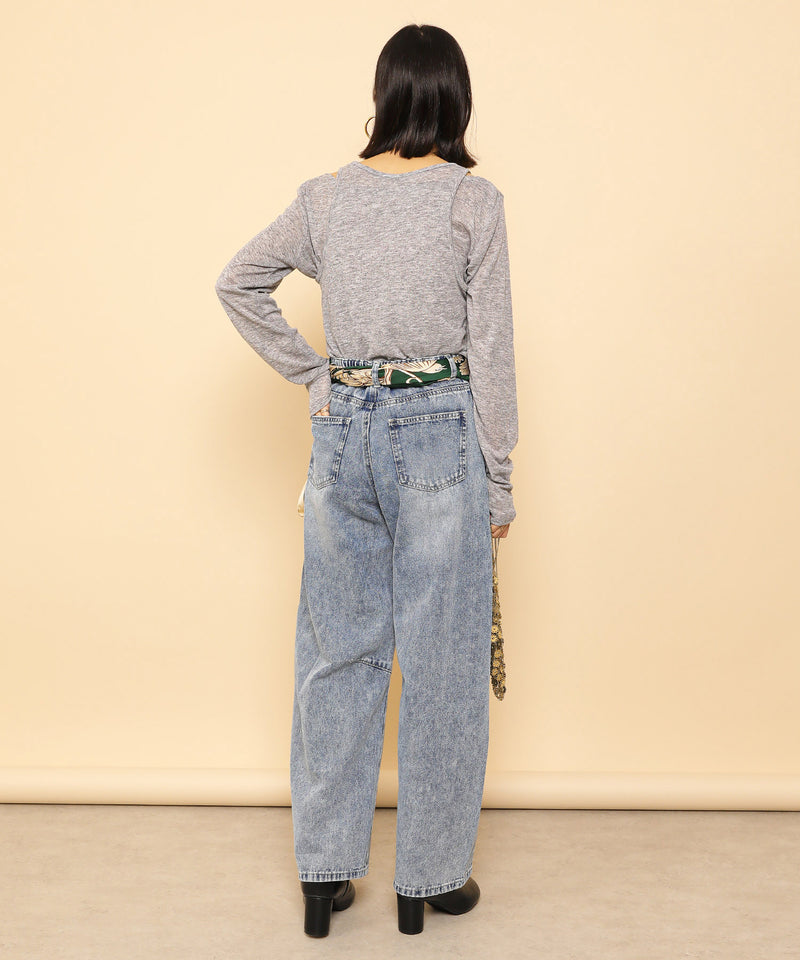 2set シアーリブ ロンT タンク トップスセット