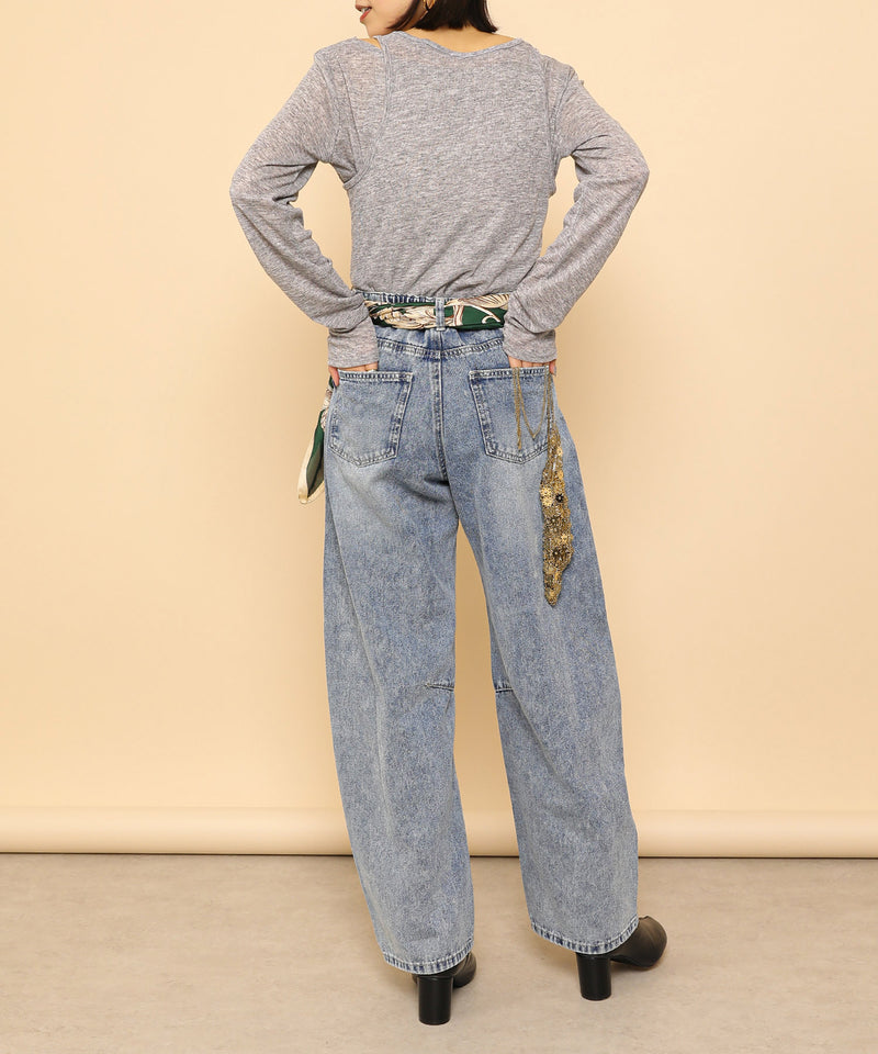 2set シアーリブ ロンT タンク トップスセット