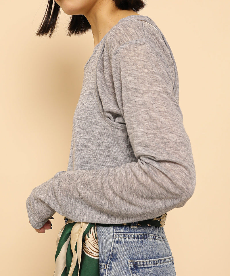 2set シアーリブ ロンT タンク トップスセット