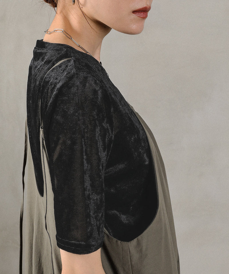 シアーベロア ハーフスリーブTシャツ