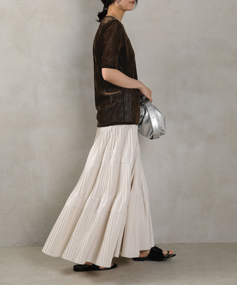 シアーベロア ハーフスリーブTシャツ