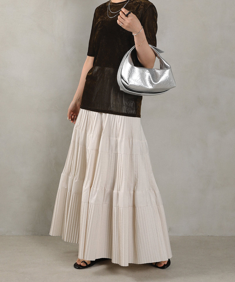 シアーベロア ハーフスリーブTシャツ