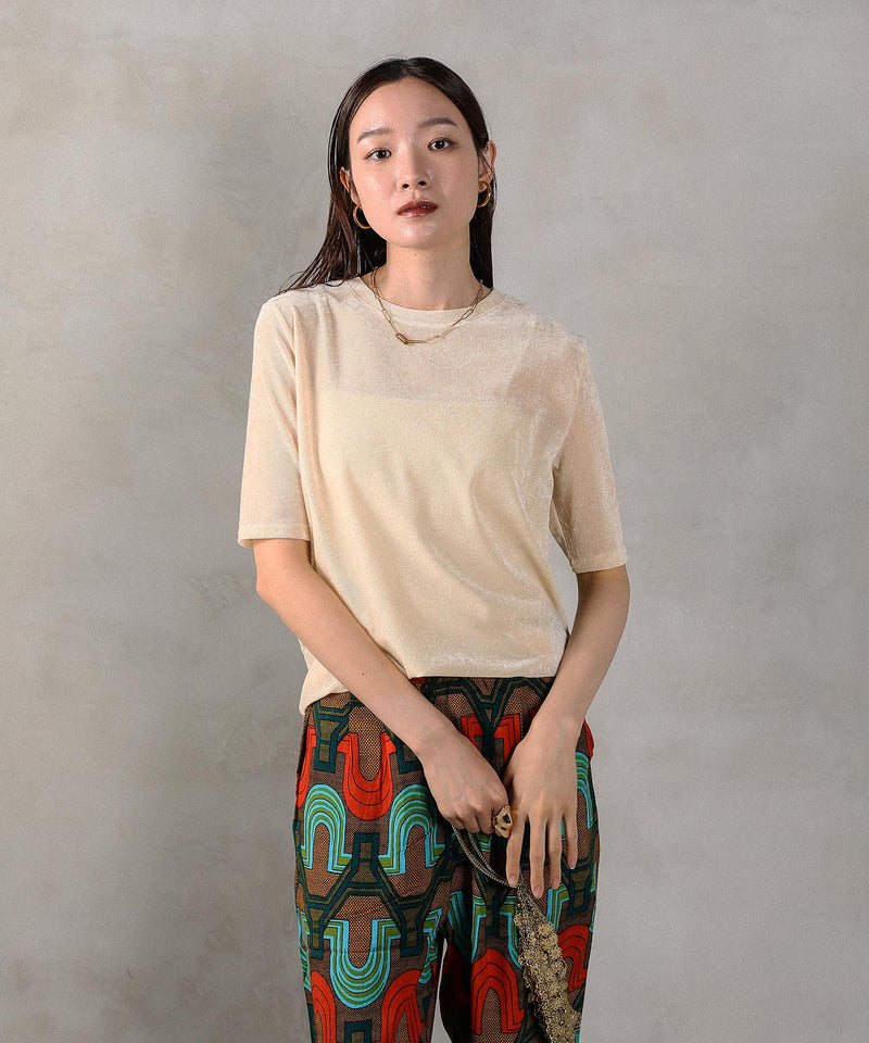 シアーベロア ハーフスリーブTシャツ